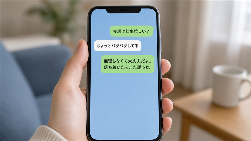 相手の都合を気遣うメッセージのやりとりで信頼感を作る